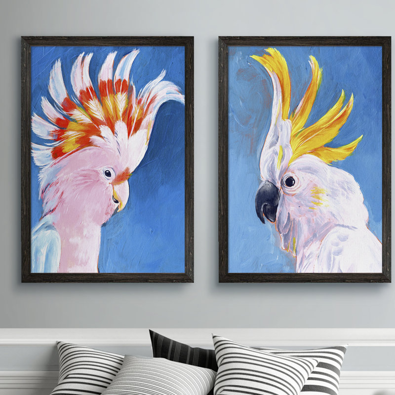 « néon mohawk i » par vincent van gogh, ensemble de 2 reproductions d’art encadrées, H 16 po x l 20 po x P 1,25 po