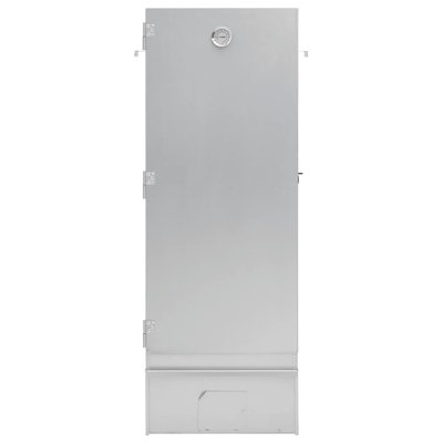 Fumoir vertical d'extérieur en acier galvanisé WALPLUS avec copeaux de bois 44,5 x 29 x 110 cm
