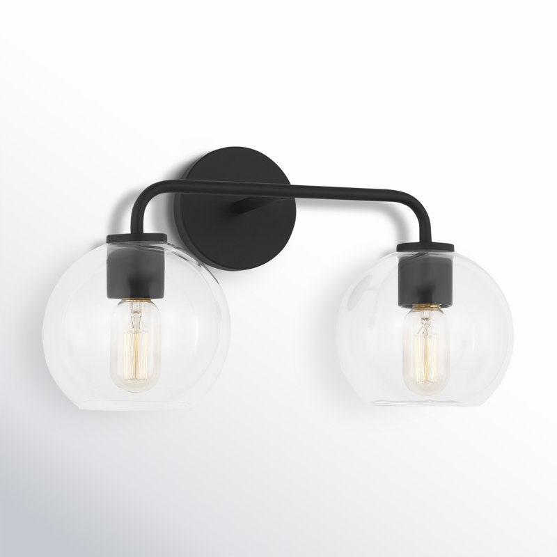 Childerley 2 - Light Dimmable Vanity Light, Midnight Black, Clear