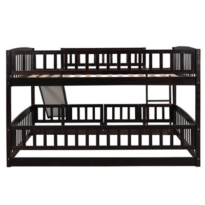 Standard Low Bunk Bed with Slide by Harriet Bee