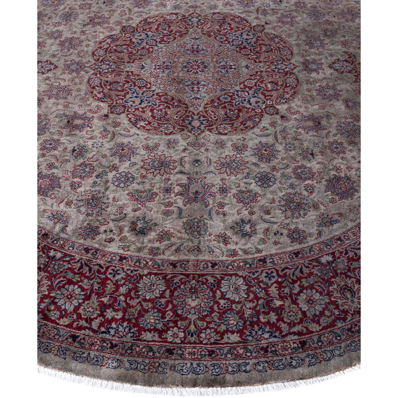 Overdyed Hand-Knotted Wool Modern-Contemporary Gray Area Rug 8' 3" x 8' 4"