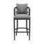 Tabouret d'extérieur en métal avec coussin Affric-1270630778