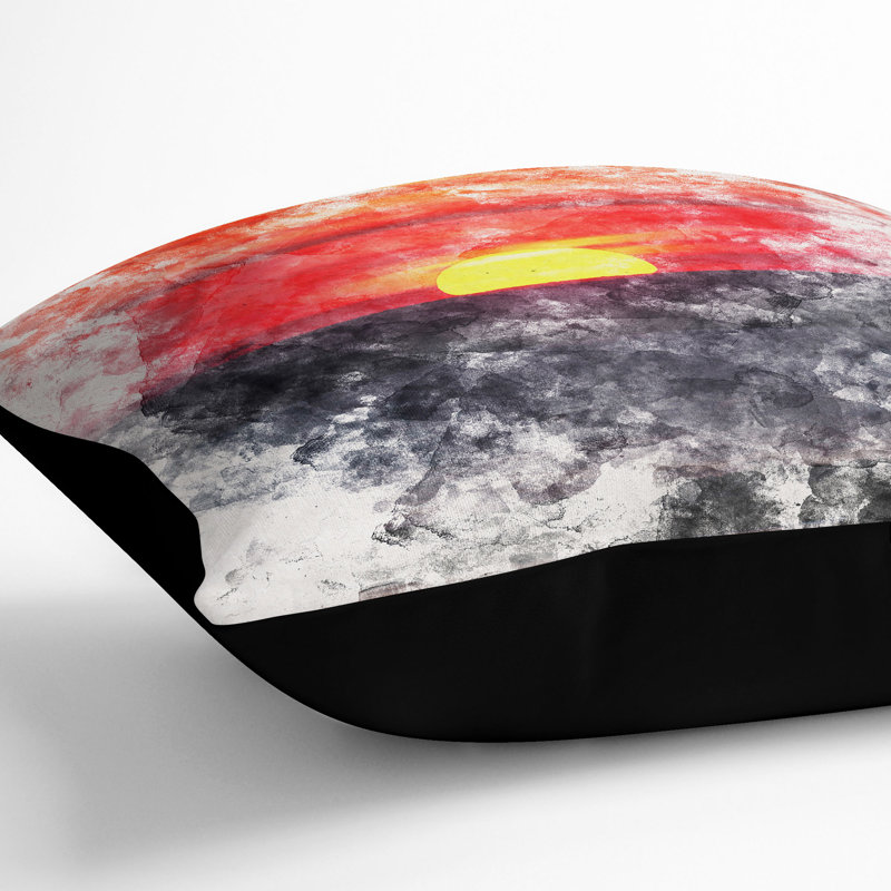 Square Cushion, 55cm H x 55cm W x 20cm D, Black