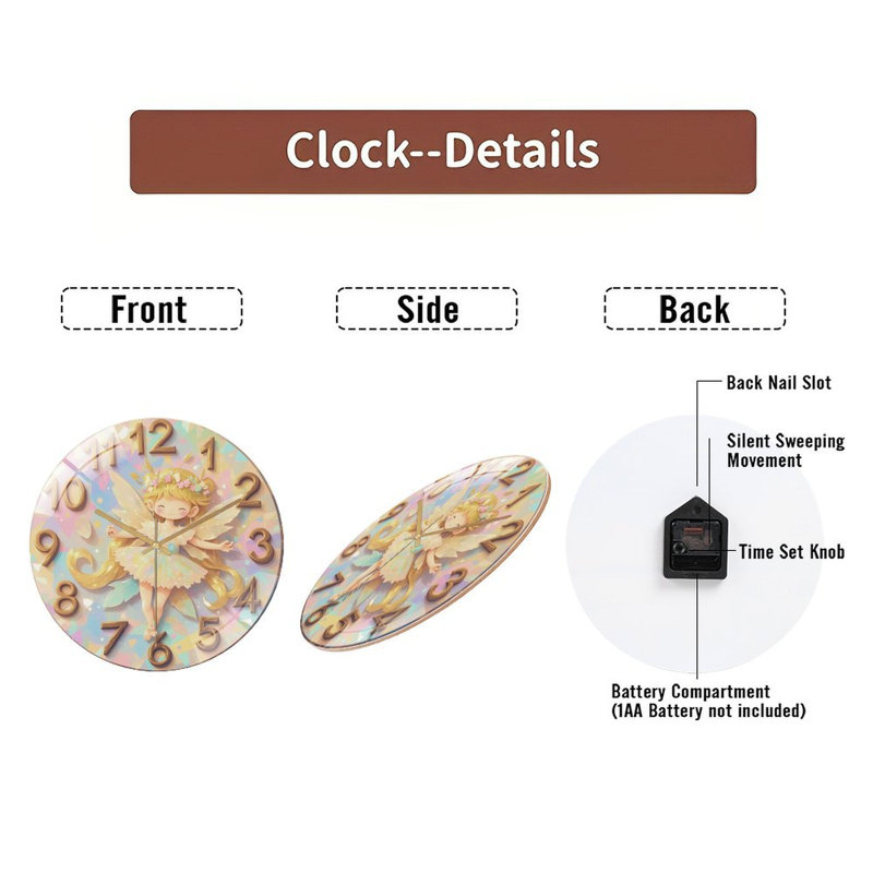 Horloge murale avec horloge murale 12 po