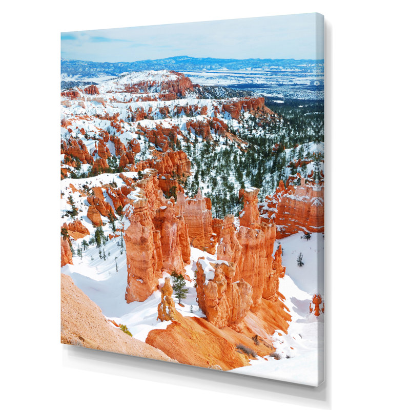 Bryce Canyon in Winter sur impression sur toile, H 20 po x l 12 po x P 1 po, Toile tendue