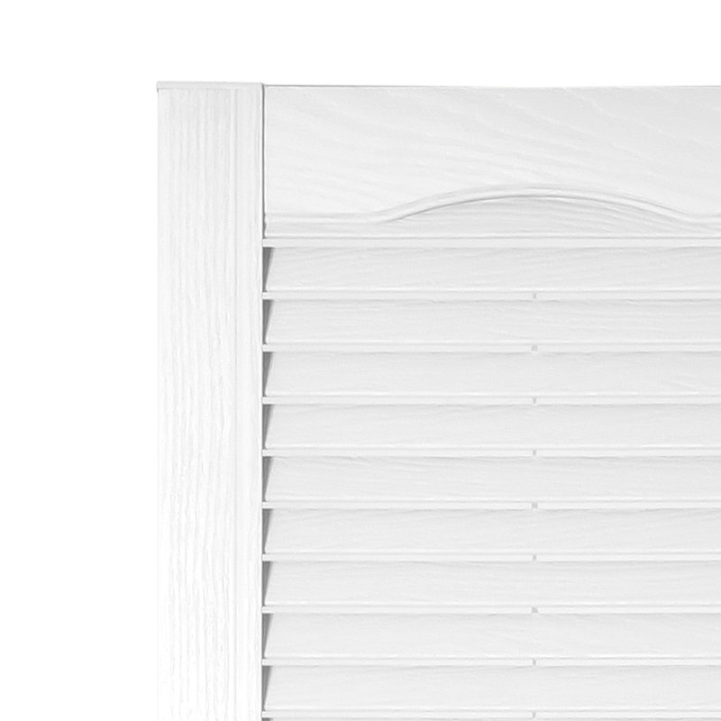 Volet à persiennes sur mesure avec dessus cathédrale, 40", Blanc, 14.5"