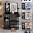 29.2" Small Size Left Drawer Desktop Vanity Table with Cushioned Stool and Power Station,Sliding LED Mirror-1778294774