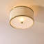 Linen Blend Flush Mount