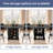 Round Dining Table With Fridge Space, Modern White Faux Marble Kitchen Tables,wood Dining Room Table With Storage Shelf, Circle Dinner Tables For Home-804960652