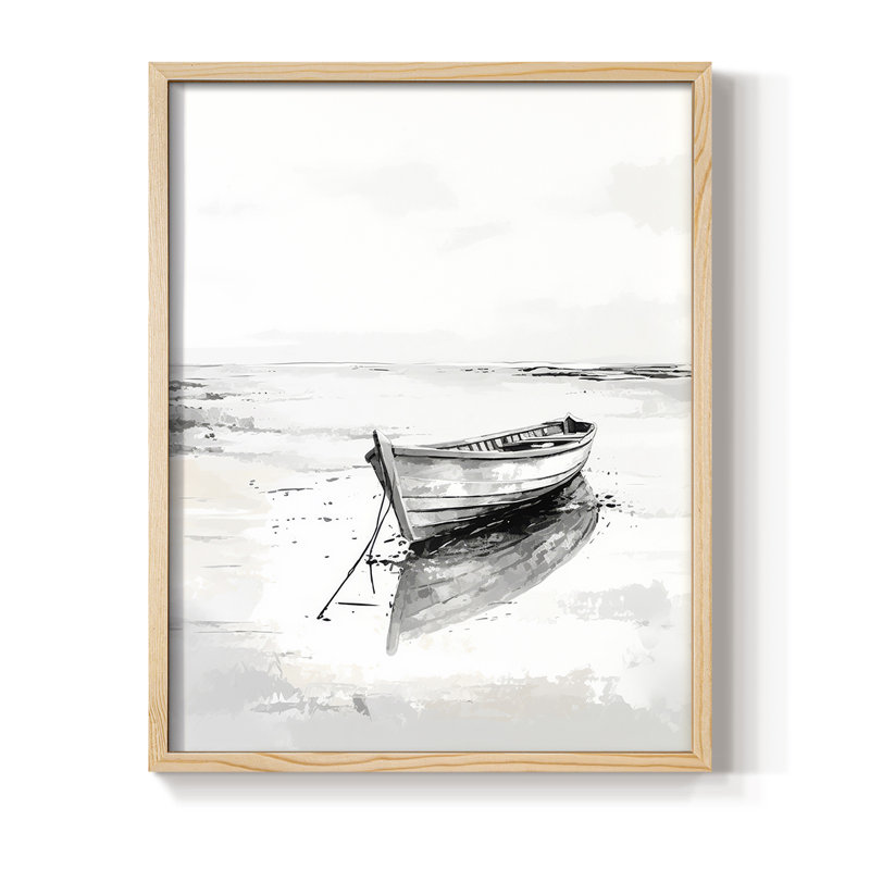 NAUTICAL Series CDL XXXVI, reproduction encadrée - bois massif, Naturel, H 15 po x l 12 po