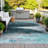 Machine Washable Indoor/Outdoor Xhevrie Teal Rug-111822760