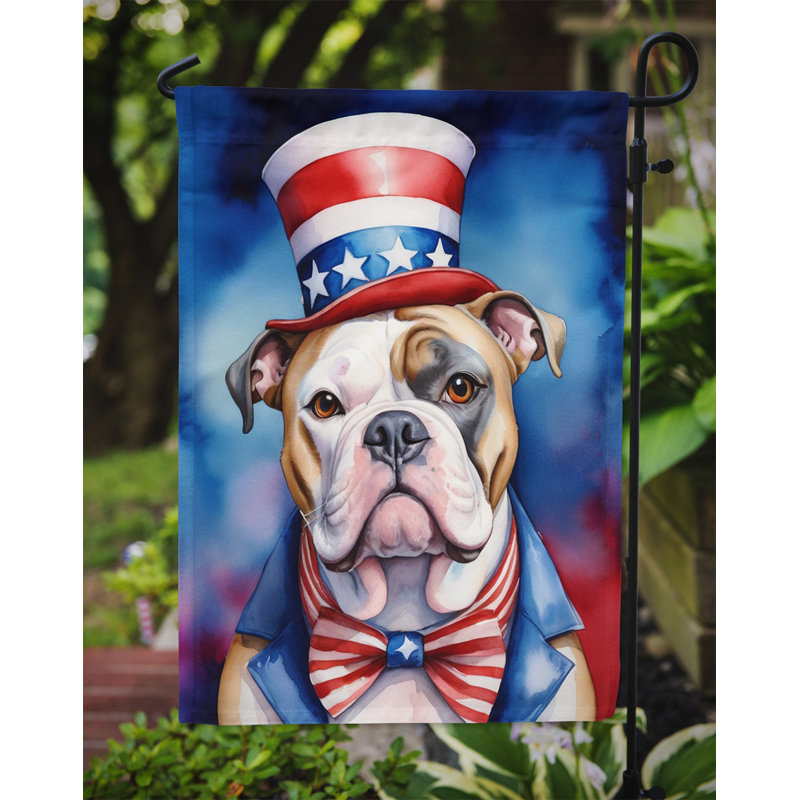 Drapeau patriotique du jardin américain, Bouledogue américain brun