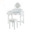 Ensemble de meuble-lavabo compact avec miroir réversible et 5 tiroirs de rangement