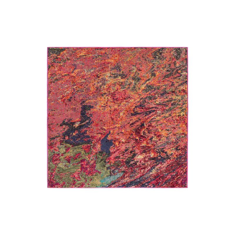 Ansela Washable Abstract Indoor Rug, Rectangle 4' x 6'