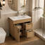 Ensemble meuble-lavabo et lavabo pour salle de bain, comprenant un meuble de 31,66 pouces avec deux tiroirs et des portes à fermeture douce — convient à une utilisation dans une salle de bain.