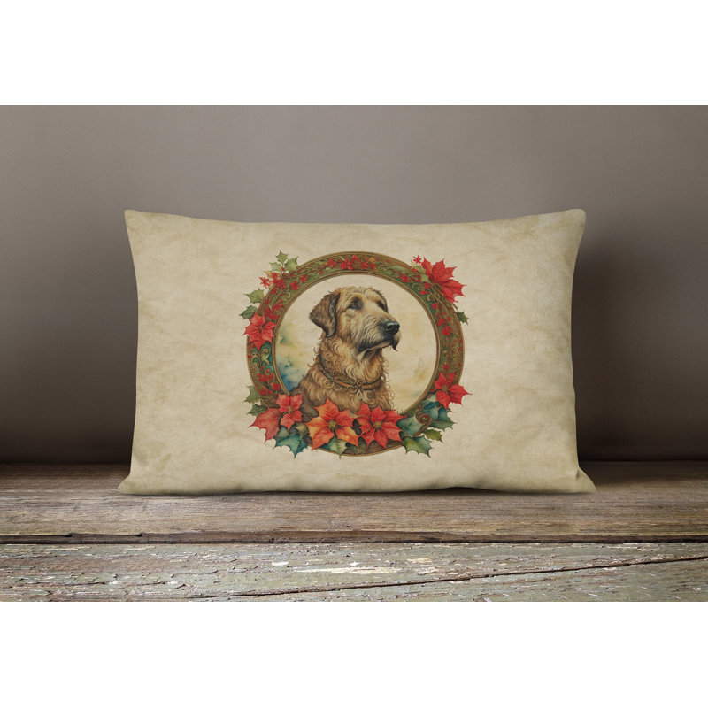 Coussin décoratif intérieur / extérieur en polyester Christmas, 12 po x 16 po, Rectangulaire
