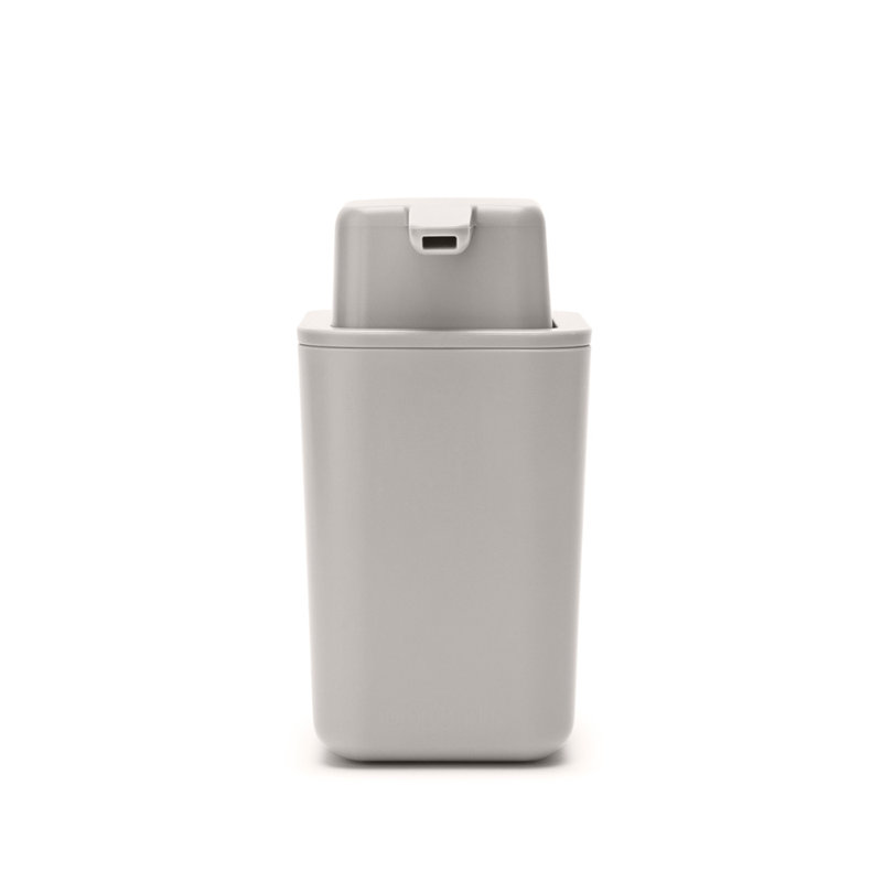 Mid Gray Plastic Sink Organizer with Soap Dispenser