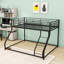 Metal Bunk Bed With Ldder,Slats And Guardrail-114391351