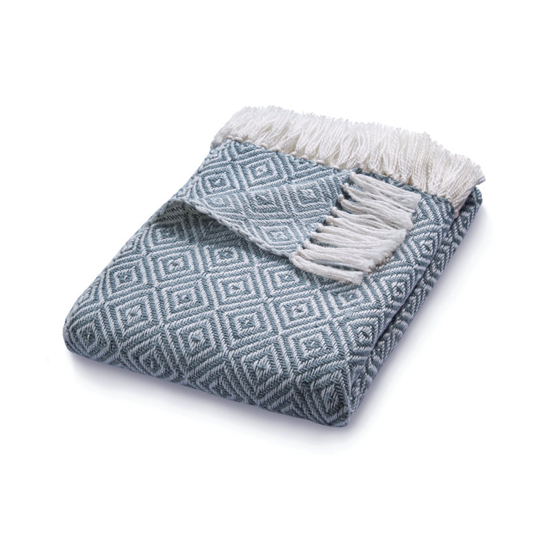 Stauton Throw Blanket, Denim Blue
