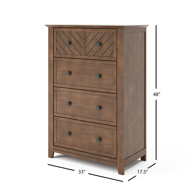 Atwood 4 - Drawer Kids Dresser, Cocoa Bean