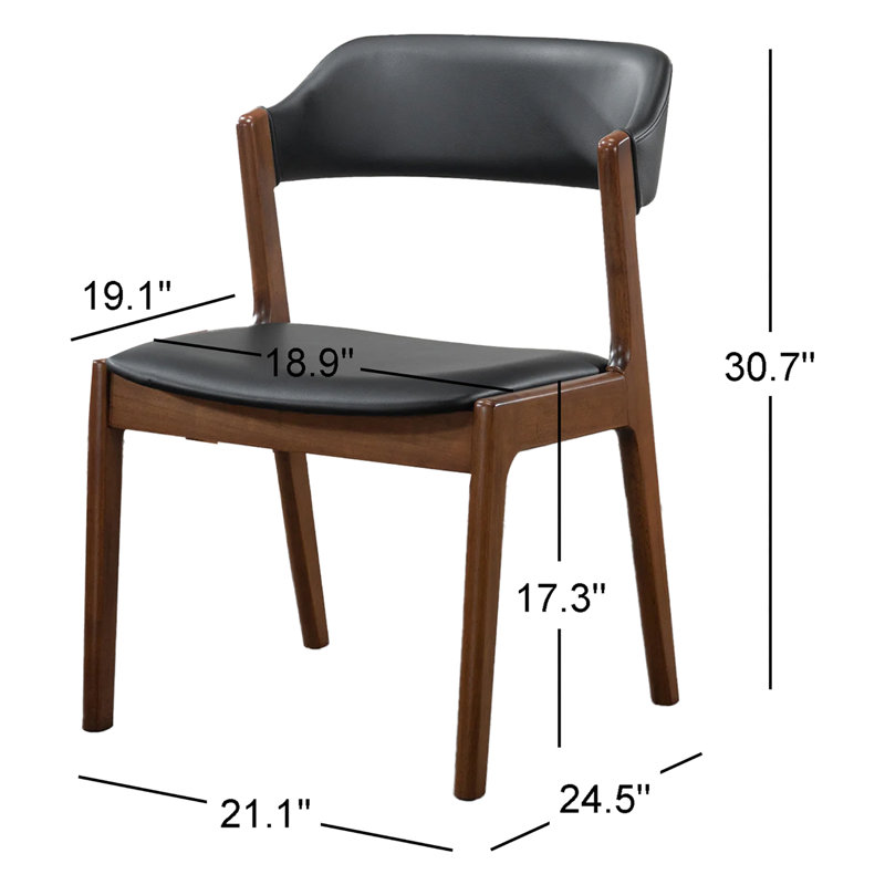 Kittye 17.3'' H Faux Leather Upholstered Side Chair