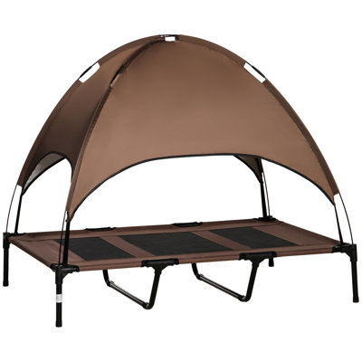 Elevated Camping Dog Bed With Canopy Cover - 48 Inch Large Pet Cot, Protected, Breathable, Portable, Suits Xxl Dogs Cot Sun Protection Outdoor For Camping,