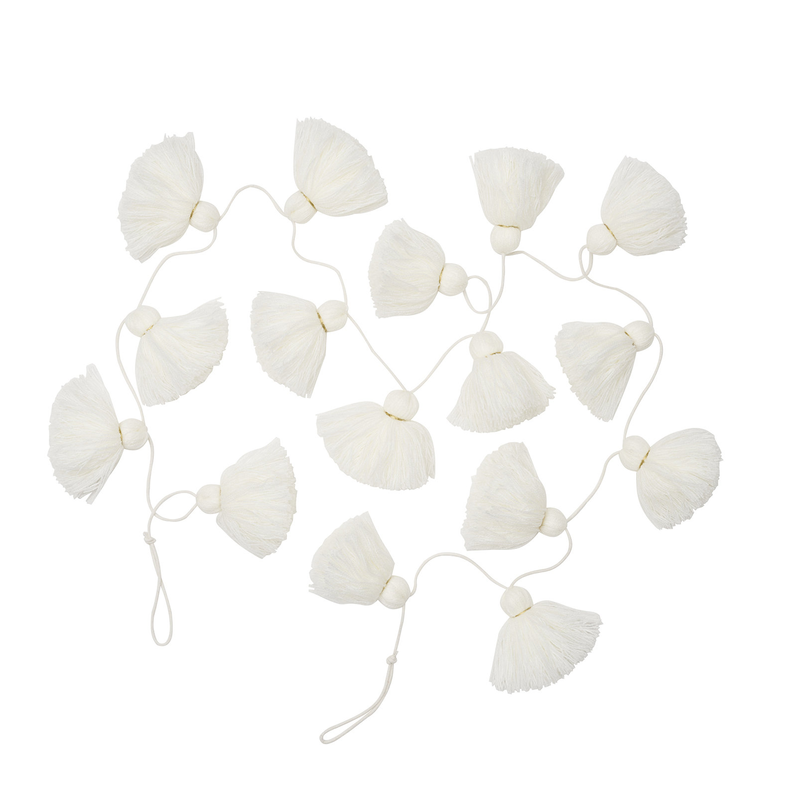 White deals tassel garland