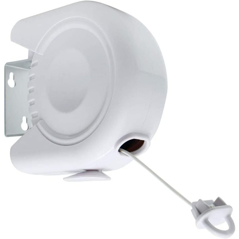 MantraRaj 12m Retractable Clothes Washing Line Automatic Wall Mounted Reel Foldable Clothesline