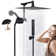 10 Inch All Metal Rainfall Shower Head with Handheld Combo, Push Button Switches