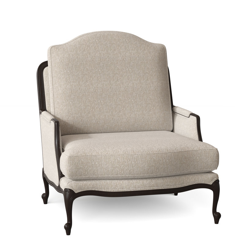 St. Helena Armchair, Stepping Stones Ivory, American Walnut