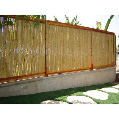 Natural Bamboo Fencing Decorative Privacy Screen No Dig Fence Panel by Backyard X-Scapes