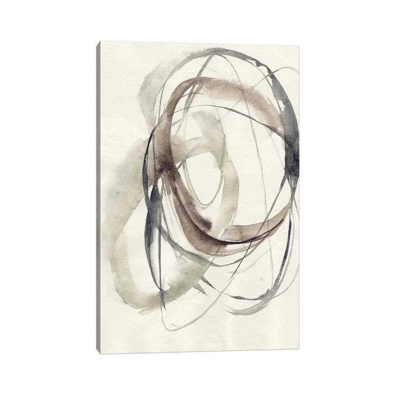 Spiral Hoops I by Jennifer Goldberger - Wrapped Canvas Painting, 30.48cm H x 20.32cm W x 1.91cm D