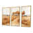 Toile avec cadre flottant or