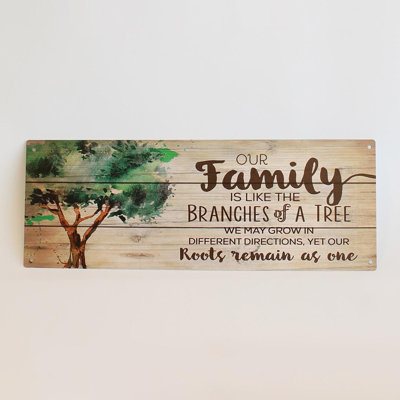 Our Family Tree With Text Sign