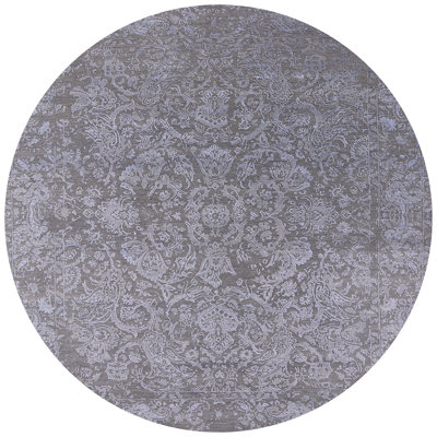 Tapis gris à motif floral Hultgren