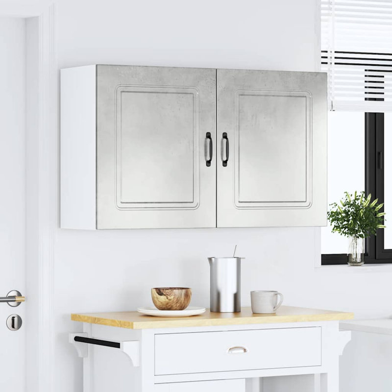 vidaXL Oven Cabinets Kitchen Cabinet Oven Unit 2 pcs Lucca Engineered Wood, Concrete Grey