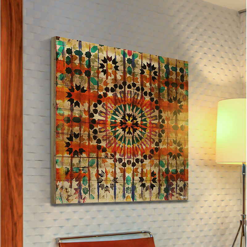 Amizmiz - reproduction d'art, H 32 po x l 32 po x P 1,5 po, Bois