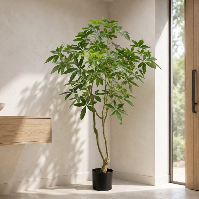 Anavia Faux Palm Tree in Pot Liner, 150cm H x 90cm W x 90cm D