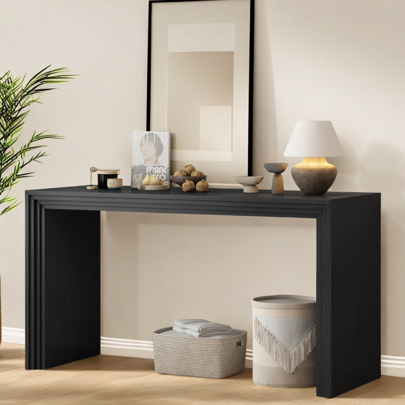 Modern Console Table, Black