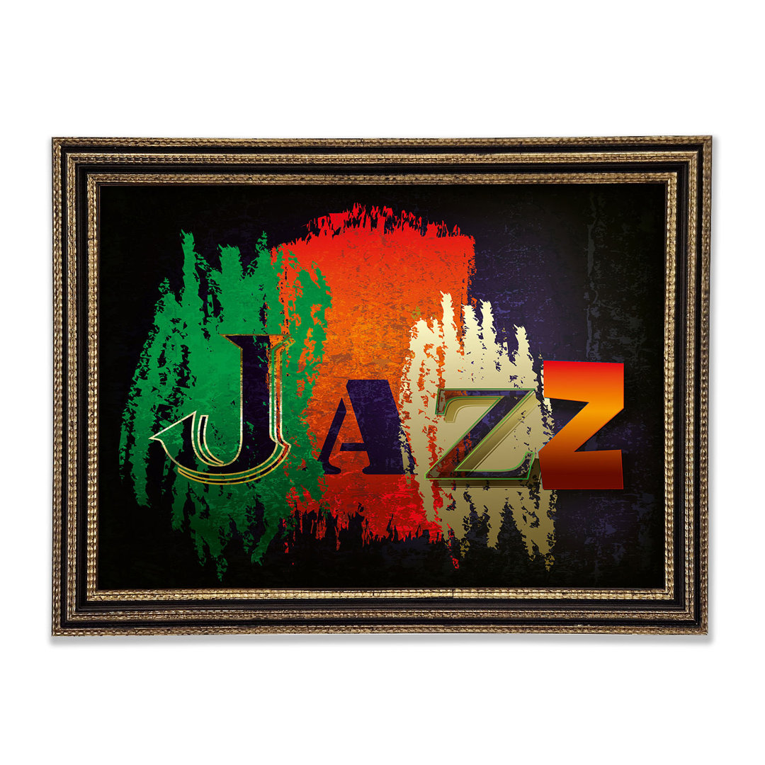 Jazz 1 Gerahmter Druck Wandkunst