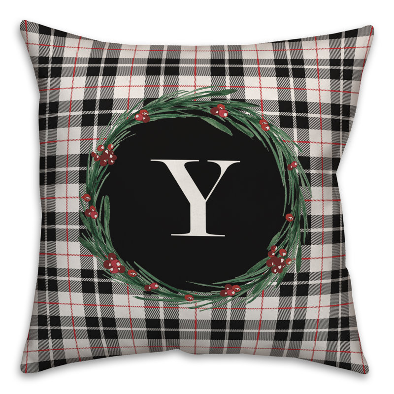 Checkered Throw Pillow, Y