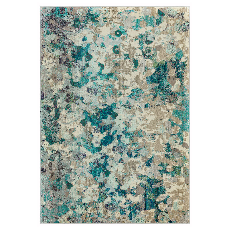 Colombard Abstract Area Rug, Rectangle 80 x 150cm