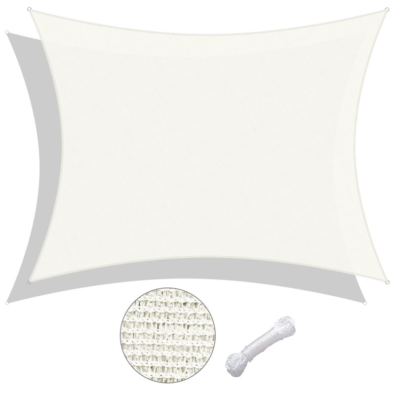 Toile d'ombrage rectangulaire 20 pi x 23 po Yescom, L 276 po x L 240 po, Blanc cassé