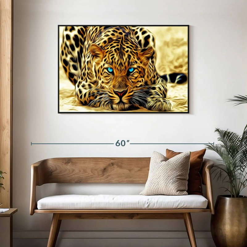 Brampt Blue Eyed Jaguar, 29" H x 43" W