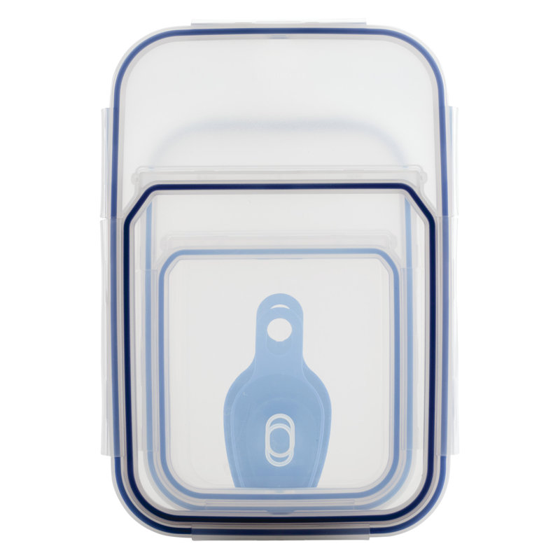 Clear Glass 4-Piece Food Storage Container Set