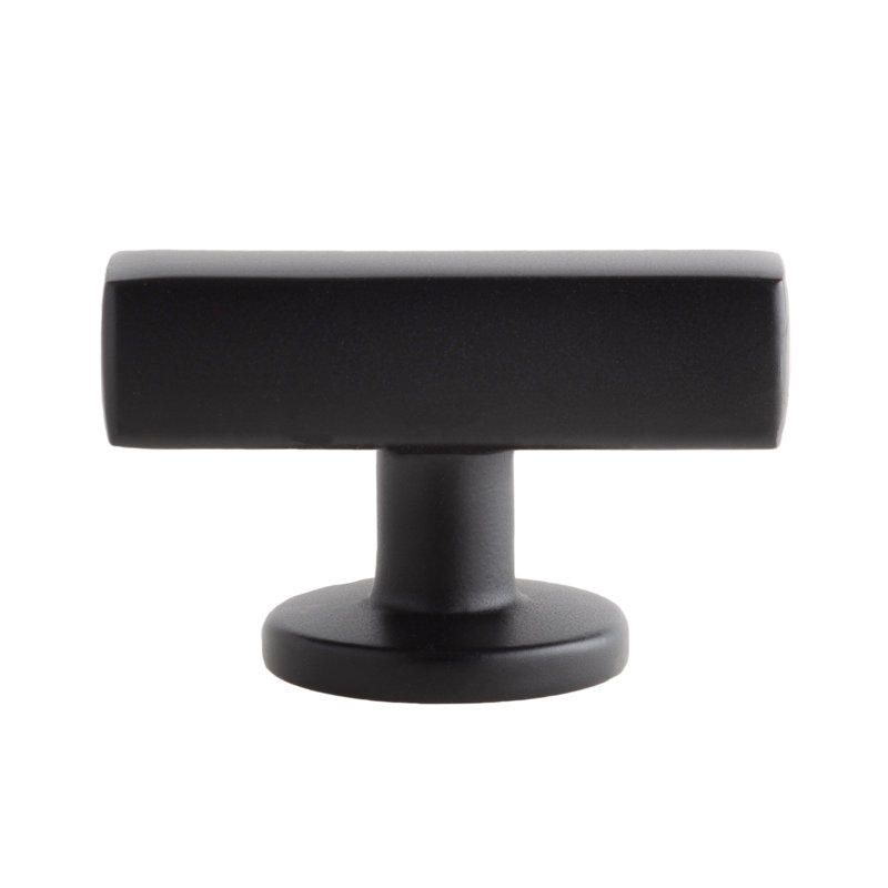 Poignée en T noir mat 1-7 / 8 "Flynn, Noir mat