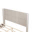 Structure de lit plateforme en bois massif avec tête de lit haute, fabrication robuste, aucun sommier requis, assemblage facile, forte capacité de charge-413850009-413850006