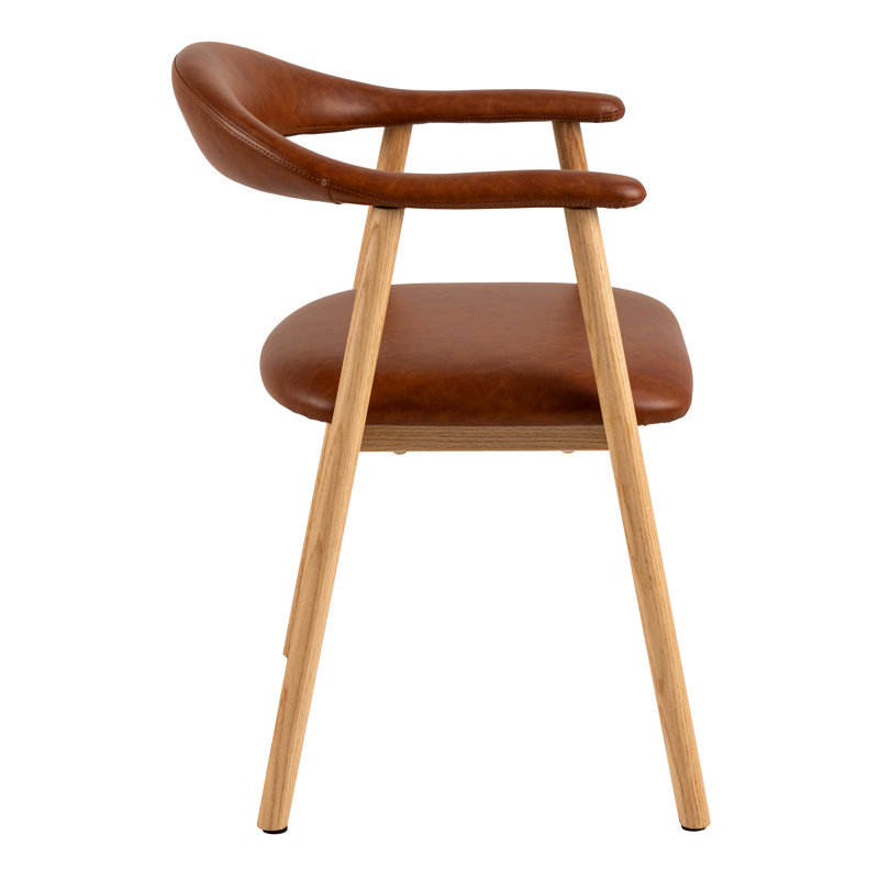 75.5cm H Upholstered Armchair in Brown