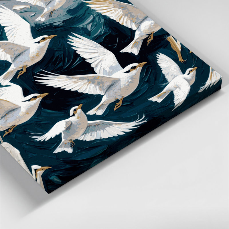 «Birds ventiled Myna», art mural sur toile, H 20 po x l 24 po