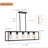 Kosinski 5 - Light Bulbs Kitchen Glass Shade Island Rectangle Dimmable Pendant Light Fixture